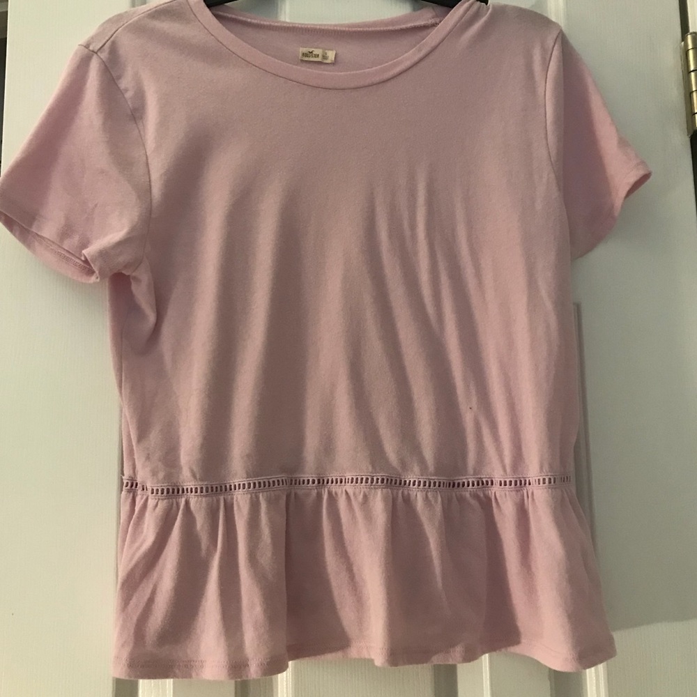 Pink hollister semi-peplum